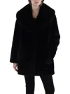 Via Spiga Womens Faux Fur Cozy Faux Fur Coat In Black