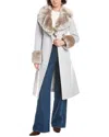 Via Spiga Wool-blend Belted Coat In Gray