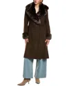 Via Spiga Wool-blend Coat In Brown