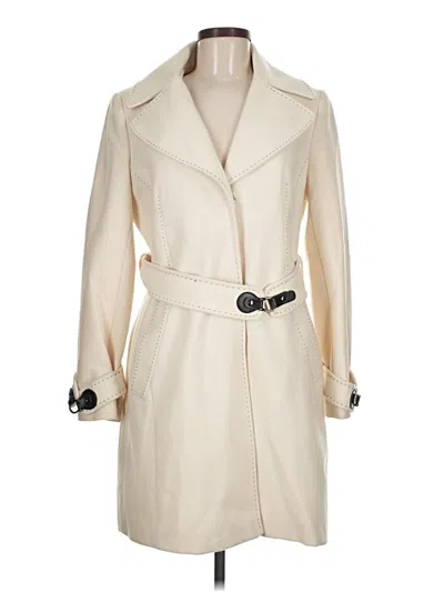 Pre-owned Via Spiga Wool Coat In Ivory
