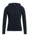 Viadeste Man Cardigan Midnight Blue Size 48 Cotton In Blue