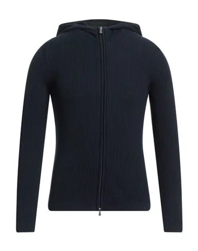 Viadeste Man Cardigan Midnight Blue Size 48 Cotton