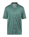 Viadeste Man Shirt Green Size 46 Cotton