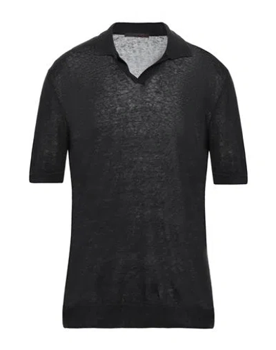 Viadeste Man Sweater Black Size 46 Linen