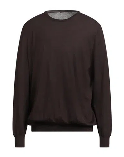 Viadeste Man Sweater Chocolate Brown Size 48 Cashmere, Silk