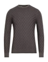 Viadeste Man Sweater Dark Brown Size 42 Virgin Wool