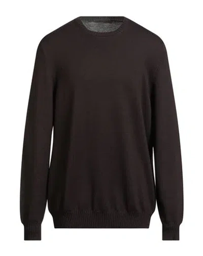 Viadeste Man Sweater Dark Brown Size 46 Virgin Wool