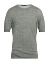VIADESTE VIADESTE MAN SWEATER DARK GREEN SIZE 50 LINEN