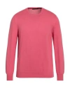 Viadeste Man Sweater Fuchsia Size 50 Cotton In Pink