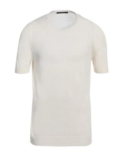 Viadeste Man Sweater Ivory Size 44 Linen In White