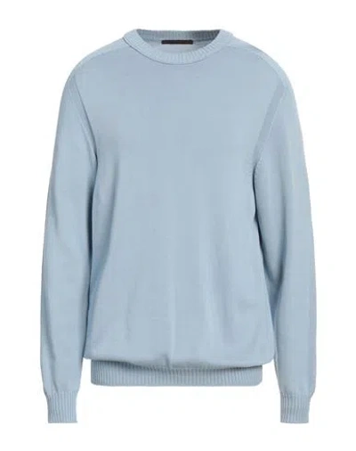 Viadeste Man Sweater Light Blue Size 50 Cotton