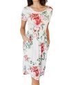 Viamor Clair Dress In Ivory In Multi
