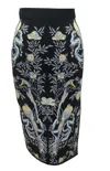 Viavai Women's Anna Bird Jacquard Skirt In Black In Black