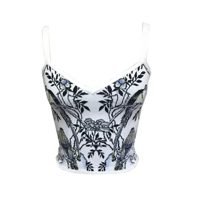 Viavai Women's Anna Bird Jacquard Top In Off White
