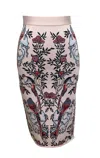 Viavai Women's Neutrals Anna Bird Jacquard Skirt In Nude In Brown