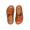 Vibae Women's Saint Tropez Leather Sandal In Cognac Brown Coco In Brown