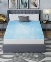 Vibe 3" Gel Swirl Memory Foam Mattress Topper, Twin Xl In Blue