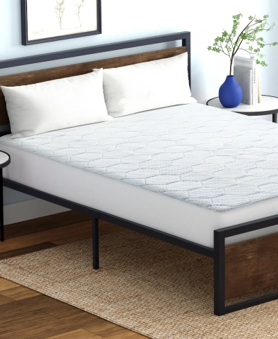 Vibe Cooling Quilted Memory Foam Mattress Pad, Full In White