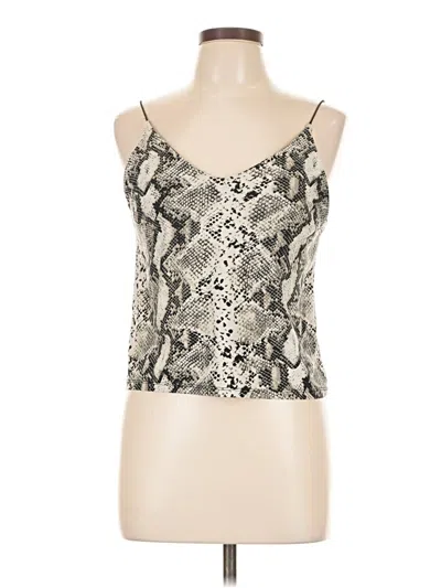 Pre-owned Vibe Sportswear Tank Top Ivory Halter Neckline Tops In White