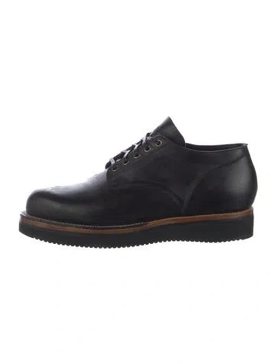 Pre-owned Viberg Leather Derby Shoes In Black