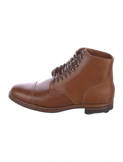 Pre-owned Viberg Leather Lace-up Boots In Brown