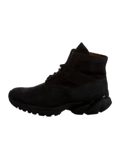Pre-owned Viberg Suede Lace-up Boots In Black