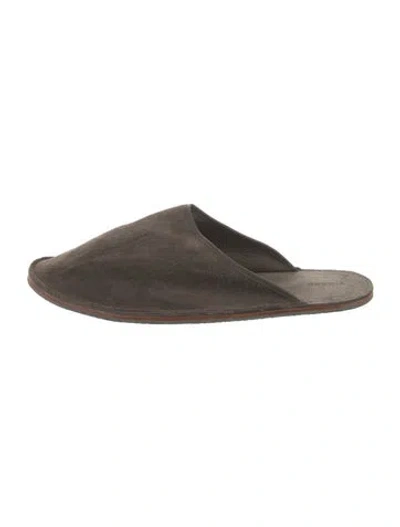 Pre-owned Viberg Suede Slippers In Brown
