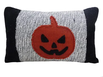 Vibhsa 14" X 24" Halloween Pumpkin Throw Pillow In Multi