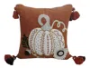 Vibhsa 20" X 20" Pumpkin Throw Pillow With Tassels