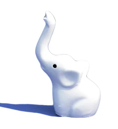Vibhsa Baby Elephant Ring Holder In White