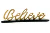 Vibhsa Believe Decorative Home Accent (12.5", Rustic Golden)