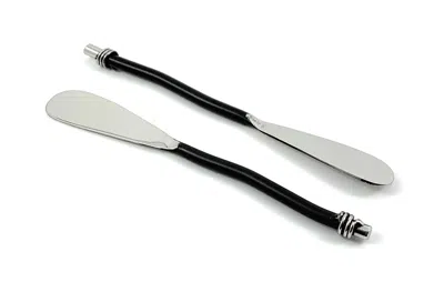 Vibhsa Black Silverware Butter Spreaders Set Of 6
