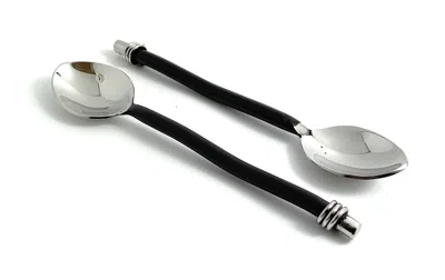 Vibhsa Black Silverware Teaspoons Set Of 6