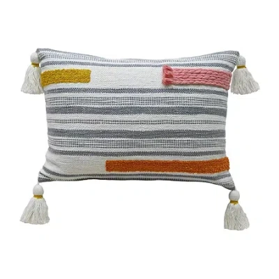 Vibhsa Braid Couching Rectangular Throw Pillow In Multi