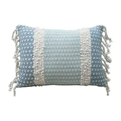 Vibhsa Buttknot Edging Rectangular Throw Pillow In Multi