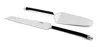 VIBHSA CAKE SERVER AND KNIFE SET (BLACK, TWISTED HANDLE)