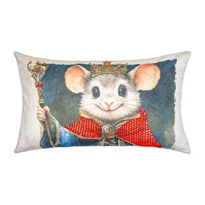 Vibhsa Christmas Mouse King Pillow - 14"x24" Rectangular Throw Pillow In Multi