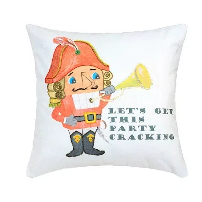 Vibhsa Christmas Nutcracker Party Pillow - 20"x20" Square Throw Pillow In White