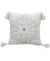 Vibhsa Christmas Snowflake Decorative Pillow, 20" X 20"