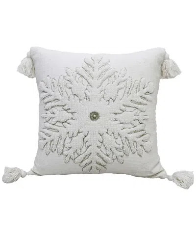 Vibhsa Christmas Snowflake Decorative Pillow, 20" X 20"