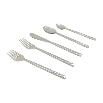 Vibhsa Curved 20-pc. Flatware Set In Silver