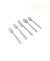 Vibhsa Double Dora 20-pc. Flatware Set, Serving For 4 In Silver Glossy Finish