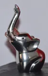 Vibhsa Elephant Ring Holder (4", Silver Finish)