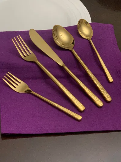 Vibhsa Flatware Gold 5 Piece Place Setting