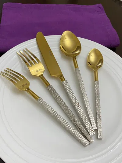 Vibhsa Golden 20 Piece Flatware Set