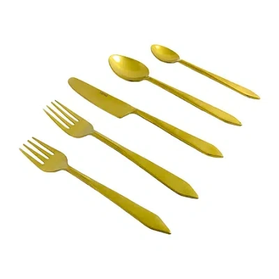 Vibhsa Golden Brushed 20-pc. Flatware Set