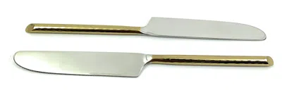 Vibhsa Golden Silverware Dinner Knives Set Of 6