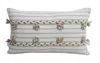 Vibhsa Handwoven 14" X 24" Throw Pillow With Poms