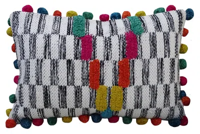 Vibhsa Handwoven 14"x 24" Throw Pillow For Decoration In Gray