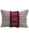 Vibhsa Hohoho Christmas Decorative Pillow, 14" X 24" In Multi